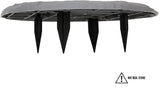 Ei Circular 15.5” Stepping Stones with Ground Stakes - Home or Garden Step Stones for Outdoor Walkway or Pathway Pavers - Resin Material (4, Light Grey Stone)