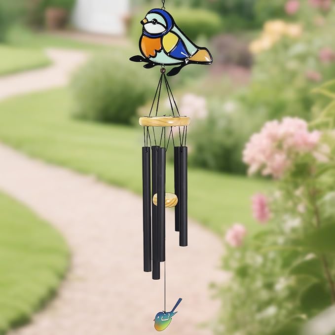 Wind Chimes for Outside Metal Aluminum 41.7" Inches Wind Chime with Brid Outdoor Decor Large Unique Chimes for Outside Festivals/Birthday for Mom Dad Grandma Home Garden Patio Decor