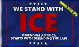 We Stand With Ice Flag 6X10Ft, Double Sided 3Ply, Defending America Starts With Defending The Law Flags,CIty Banner, Men Women Banner,Vibrant Colors, Double Stitched with 2 Brass Grommets, Bar Garden Street Decoration, GYM, Office Decor,Indoor Outdoor ...