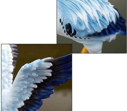 Sculpture Tabletop Statue Animal Crafts Ornaments Egret Statue Outdoor Courtyard Garden Decoration Sculpture Fiberglass Figurines 26x27x68cm (Color : A+b)