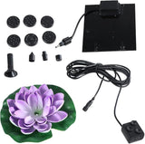 Solar Garden Fountain Water Lilies Designs Outdoor Bird Bath Accessories Suitable for Patios and Fish Pond Fish Pond Accessories