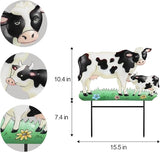 Decorative Garden Stakes with Cow Design,Ideal for Cow Lovers for Yard Art, Outside, Patio, Outdoor Decor, Garden Decorations, Lawn Ornaments