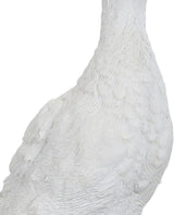 Duck Resin Statue,Resin Goose Sculpture Statue Front Porch Garden Decor for Outside Imitation Wood Carving, Funny Animal Decorations Fairy Craft Yart Art Decor(White)