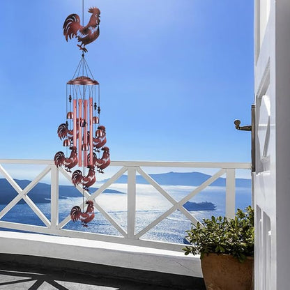 Chicken Wind Chimes for Garden, Home, Balcony, Yard, Outdoor Decoration, Gift Wind Bells, Memorial Wind Chime, Chicks Wind Catcher, Blessing WindChimes Gifts for Mom, Grandma, Family, Women, Friends