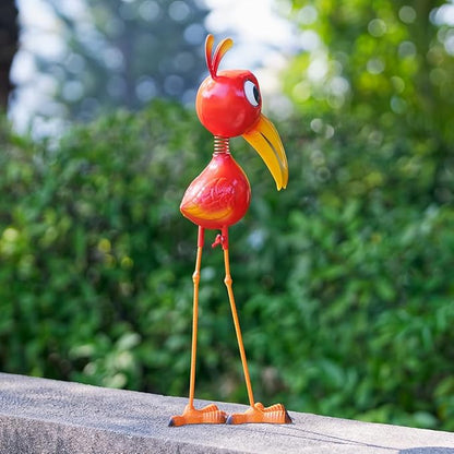 Metal Redfinch Statue Outdoor Garden Decor - 21" Redfinch Decor Outdoor Sculptures - Yard Art Gift for Backyard,Patio,Porch,Home