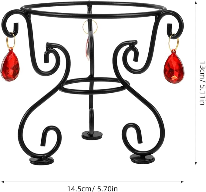 ABOOFAN Metal Mosaic Reflective Gazing Globe Base Holder 5.12 Inch Decorative Ball Stand for Garden Patio Outdoor Display