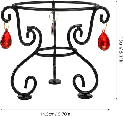 ABOOFAN Metal Mosaic Reflective Gazing Globe Base Holder 5.12 Inch Decorative Ball Stand for Garden Patio Outdoor Display