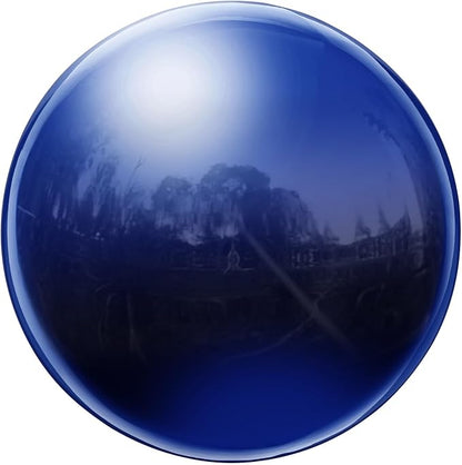 uxcell Gazing Ball 3 Inch 76mm Reflective Sphere Polished Hollow Ball, Stainless Steel Gazing Globe Mirror Ball for Home Garden Outdoor Decoration, Dark Blue