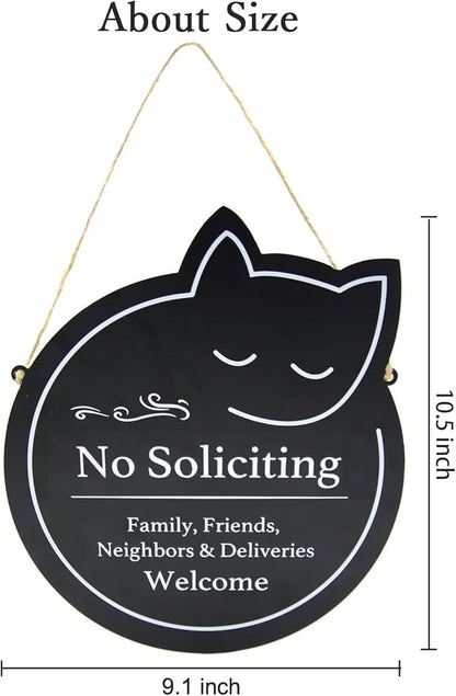 Handook No Soliciting Sign for House Funny Metal No Soliciting Yard Sign (Hang-2)