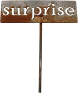 Classic Metal Garden Markers 19 Inches Tall (surprise, Naturally Rusted)