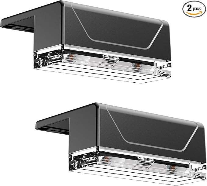 LIANGLOME 2PK Solar Fence Lights Outdoor - 3000/4000/6000K 3 Mode, IP65 Waterproof Fence Lights Solar Powered, Dusk to Dawn Solar Light for Outside, Backyard/Step/Patio/Deck/Stair Railings and Wall