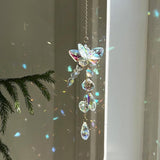 Dragonfly Crystal Suncatcher for Window Hanging - AB Colored Prism Rainbow Maker Ornament for Home Patio Garden Car Decor