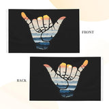 Shaka Waves Flag 3x5 Ft Double Sided Outdoor, Garden Yard Decoration Banner with Brass Grommets, for Home, Porch, Wall