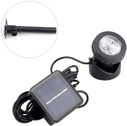 BAFOVY Solar Underwater Spotlight, 6 LED Light with Auto Dark Sensor for Garden Pool Pond Fountain Decoration