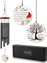 BeauGift Memorial Gifts for Loss of Dad, 32" Ceramic Wind Chimes for Loss of Father Sympathy Gift, Bereavement Remembrance Funeral Gifts for Loss of Father, in Memory of Dad Papa Loved One