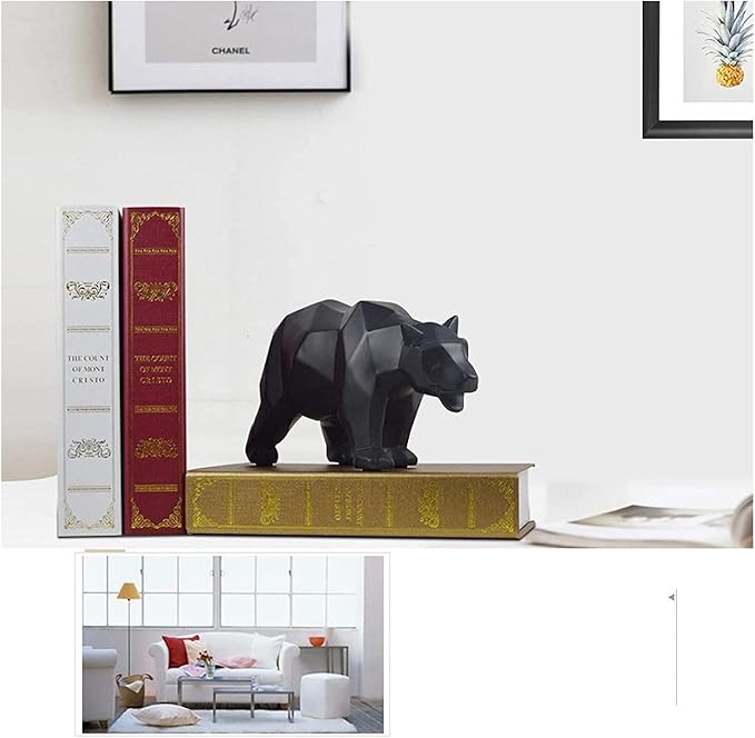 Sculpture Tabletop Outdoor Garden Courtyard Statue Decoration Ornament,Modern Sculpture Bear Resin Statue Animal Figurine Desktop Office Decor