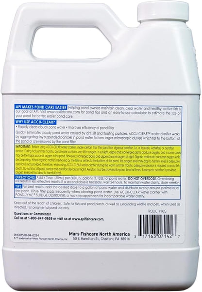 API POND ACCU-CLEAR Pond Water Clarifier 32-Ounce Bottle