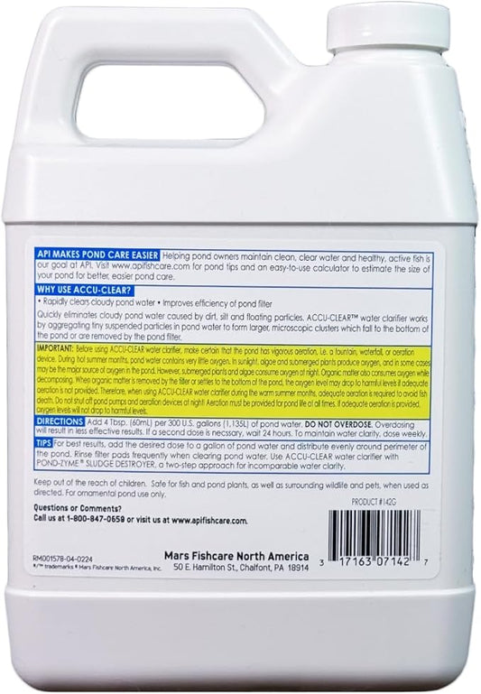 API POND ACCU-CLEAR Pond Water Clarifier 32-Ounce Bottle