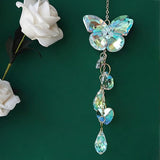 Butterfly Crystal Sun Catcher Window Hanging Decoration Garden Rainbow Maker for Home Car Decoration