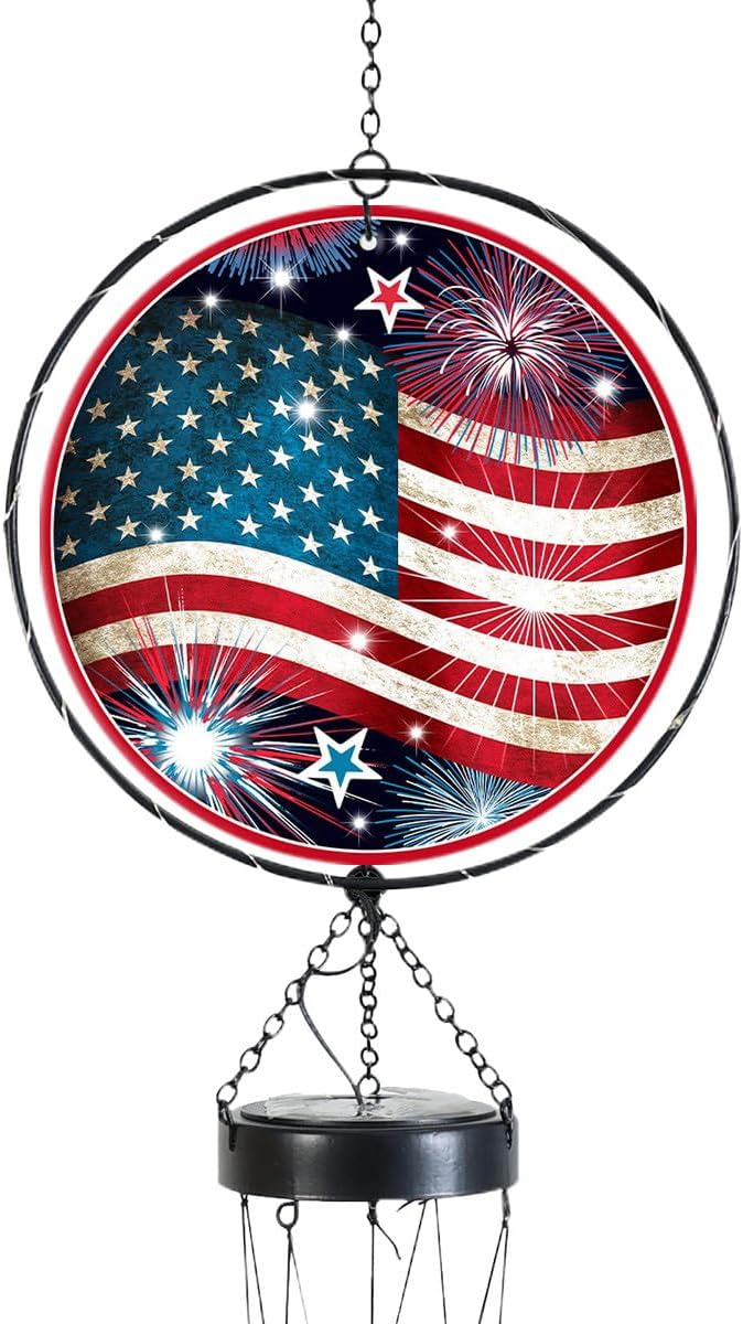 Briarwood Lane Stars and Stripes Illuminated Wind Chime
