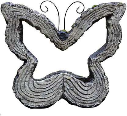 Garden Statues Outdoor Decor Balcony Figurine Outdoor Statues Garden Butterfly Flower Stand Statue, Garden Animal Flowerpot Sculpture, Outdoor Farm Lawn Decorations(A)
