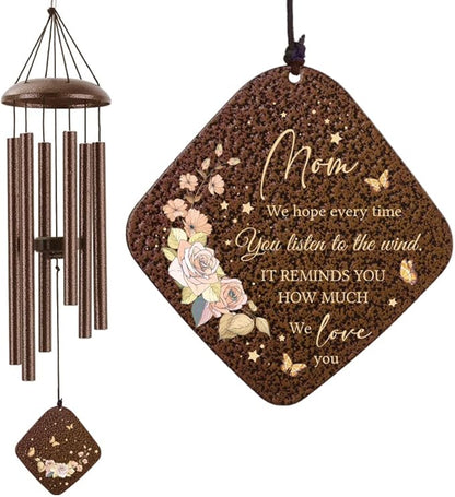 Gifts for Mom, Moms Wind Chimes, Christmas Best Gift for Mom, Mother Birthday Gift from Daughter Son, Love Reminder Gifts for Birthday Thanksgiving Mother's Day，32in