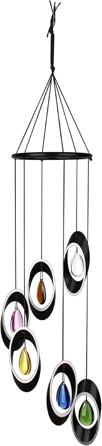 Woodstock Chimes Signature Collection, Woodstock Bellissimo Bells, 28'' Eclipse Wind Bells for Outdoor, Patio, Home or Garden Décor (CYBRS)