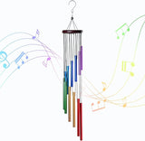 HOMEXUP Outdoor Colorful Wind Chimes for Outside with 12 Aluminum Tubes for Garden Patio Balcony and Home Decor（Color）