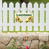 SCAZOMV Garden Sign Decor, Gardening Is Not Our Whole Life But Makes Our Life Whole, Funny Outdoor Decorative For Garden Patio Farmhouse, Potting Shed She Shed Wooden Hanging Plaque 5"X 10"
