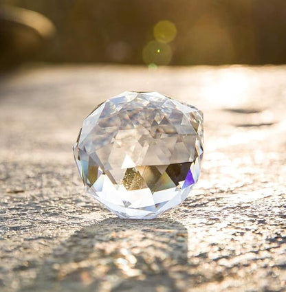 H&D 10pcs 30mm Clear Crystal Ball Feng Shui Lamp Prism Rainbow Suncatcher Wedding Decor Ceiling Lamp Lighting Hanging Drop Pendants