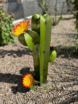 Metal Saguaro Cactus - Garden Art (Olive)