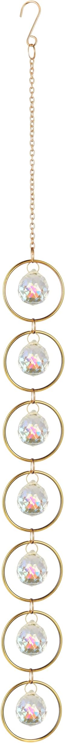 7 Chakra Crystal Suncatcher, Healing Chakra Window Ornament, 30mm Crystal Ball Sun Catcher, Hanging Rainbow Maker, Meditation, Fengshui, Yoga (AB Colors)