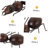 Toyvian 1pc Iron Ant Statue Figurine for Garden and Balcony Decoration Creative Ant Design Garden Ornament for Outdoor Spaces Craft for Lawn and Patio Decor