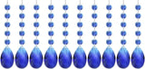 PATIKIL Teardrop Crystal Chandelier Pendants Beads, 10 Pack 145mm Length 38mm Chandelier Prisms Parts Ornaments Hanging Beads for DIY Arts Crafts Decoration, Dark Blue