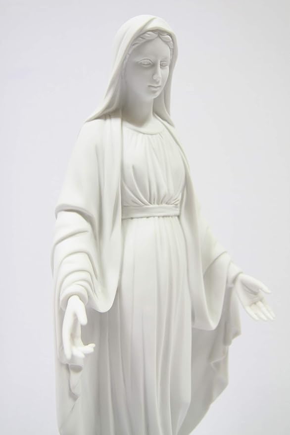 Vittoria Collection 19 Inch Our Lady of Grace Italian Statue Sculpture Figurine Made in Italy Indoor Outdoor Garden