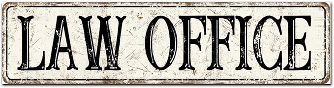 Madcolitote Retro Law Office Wood Sign Law Office Custom Street Sign Rustic Wooden Wall Art Farmhouse Wall Decor Kitchen Home Decor Signs Wall Hanging Sign Housewarming Gift 6x24in