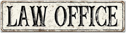 Madcolitote Retro Law Office Wood Sign Law Office Custom Street Sign Rustic Wooden Wall Art Farmhouse Wall Decor Kitchen Home Decor Signs Wall Hanging Sign Housewarming Gift 6x24in