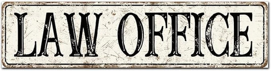 Madcolitote Retro Law Office Wood Sign Law Office Custom Street Sign Rustic Wooden Wall Art Farmhouse Wall Decor Kitchen Home Decor Signs Wall Hanging Sign Housewarming Gift 6x24in