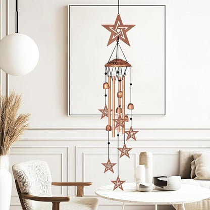 Wind Chimes for Outside, Melodious Melodic Tones Star Style Windchimes Suitable for Outdoor Garden Patio Porch Decor, Unique 33“ Metal Memorial Wind Chimes Friendship Gifts for Women