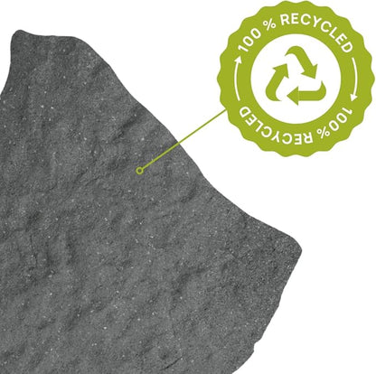 Gardener's Supply Company Flagstone Recycled Rubber Stepping Stone For Garden Walkway | Outdoor Patio Decor & Lawn Pathway Landscaping Stepping Blocks | Eco-Friendly Recycled Rubber - 17"W X 1/2 Thick