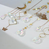 6Pieces Colorful Crystals Suncatcher Hanging for Window Crystal Ball Prism Rainbow Maker Pendants for Garden Christmas Tree Wedding Party Patio Backyard Car Home Indoor Outdoor Decoration