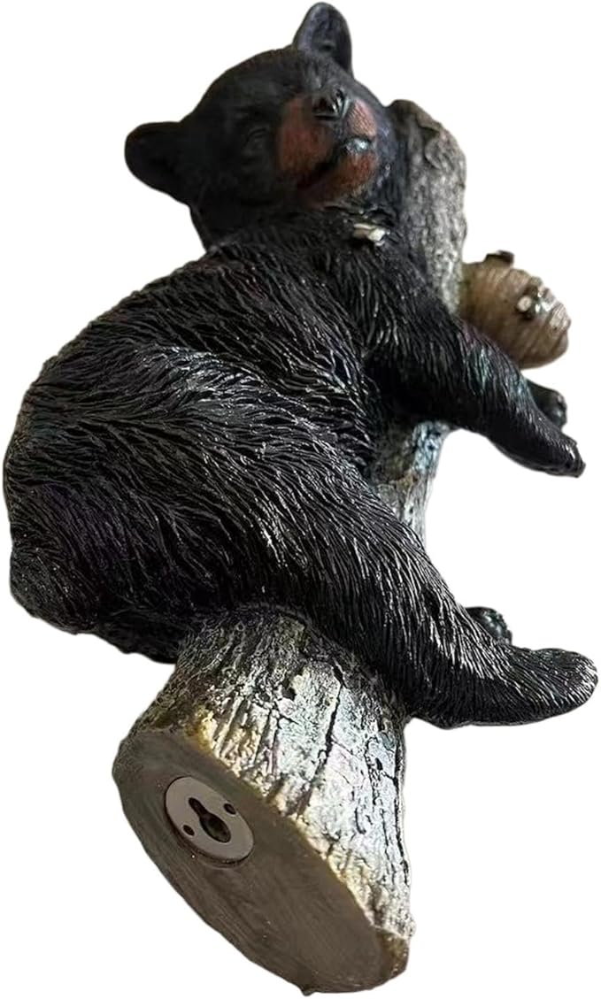 25cmx15cm Outdoor Statues Resin Figurines Bear Ornament Garden Bear Sculpture for Landscaping Yard Patio Lawn