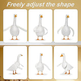 2pcs 23-25 Inch Poseable Goose Wings, White Porch Goose Wings Clothes Decorative Porch Statue Outfit Accessories for Outdoor Lawn Yard Garden Art Decoration
