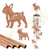 ORIGACH Dog Wind Chimes for Outside Bulldog Metal Wind Chime Birthday Gifts Memorial Gifts for Women Men Mom Grandma Wife Friends Wind Chimes for Outdoor, Indoor, Home and Garden Decorations