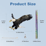 2PCS Fake Hawk to Keep Pigeon Away Flat Plastic Hawk to Scare Pigeon Away from Porch with Reflective Tape Garden Owls to Scare Woodpecker Squirrel for House Tree Patio Windows Hanging Hawks Decor