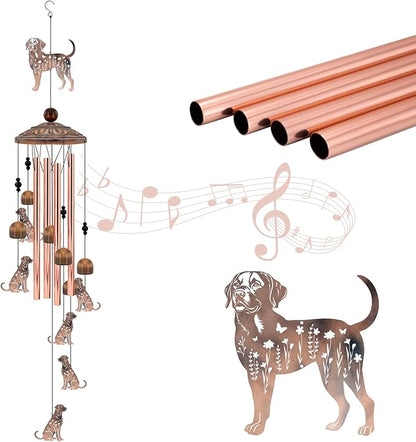 Dog Wind Chimes for Outside, Dog Windchimes Gifts for Grandma/Women Birthday Gifts,Outdoor/Indoor Metal Wind Chime for Garden,Home, Lawn, Porch, Yard (35")