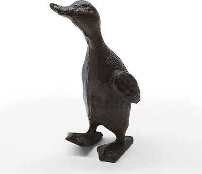 Heavy Duty Cast Iron Duck Statue,Small Cute Duck Statuary Ducks Decor for Garden Figure Home Decoration Pack of 2