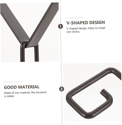 Rain Chain Hooks for Gutters 1 Set of Metal Rain Chain Gutter Clips Adapter for Easy Install