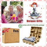 Goodeco 12.5" L×10" H Meditating Yoga Frog Statue - Gifts for Women/Mom, Zen Garden Frog Figurines for Home and Garden Decor, Frog Decorations Gift Ideas, Frog Gifts for Women