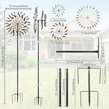 VEWOGARDEN Large Wind Spinners Outdoor Metal 3 Tier Wind Sculptures & Spinners Ornament Art for Garden, Patio, and Lawn Decoration